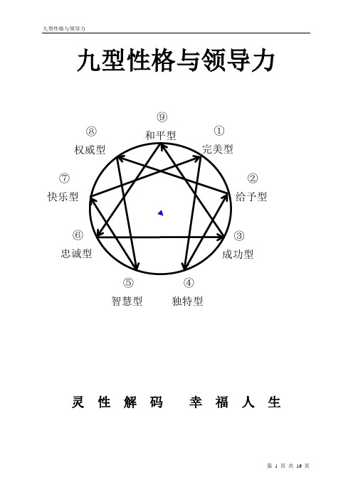 九型性格与领导力课程