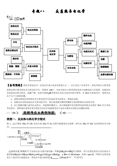 专题八反应热与电化学