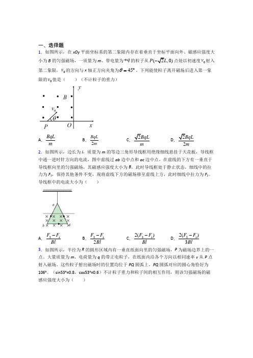 2021年高中物理选修二第一章《安培力与洛伦兹力》基础练习(答案解析)