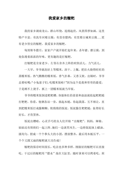 我爱家乡的糍粑