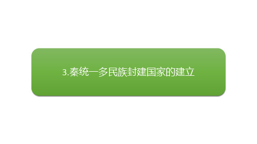 3.秦统一多民族封建国家的建立