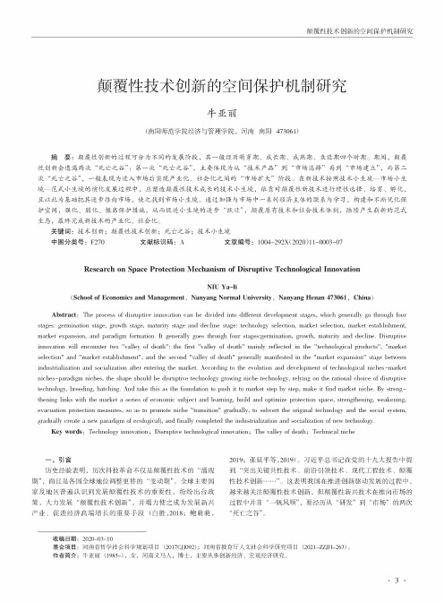 颠覆性技术创新的空间保护机制研究