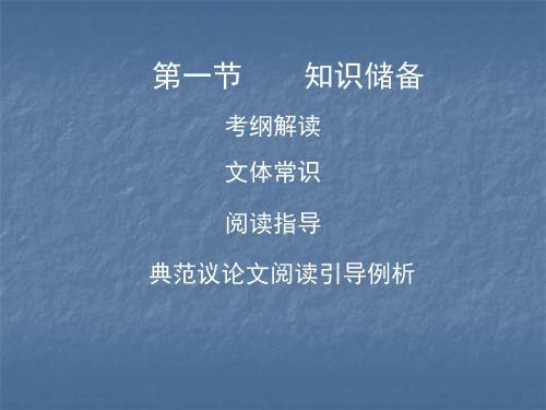 2018中考现代文阅读全解全练课件：第三部分议论文阅读 第一节  知识储备 (共66张PPT)