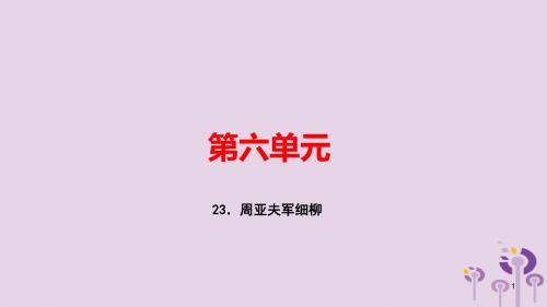 八年级语文上册第六单元23周亚夫军细柳习题课件稿新人教版(精品)