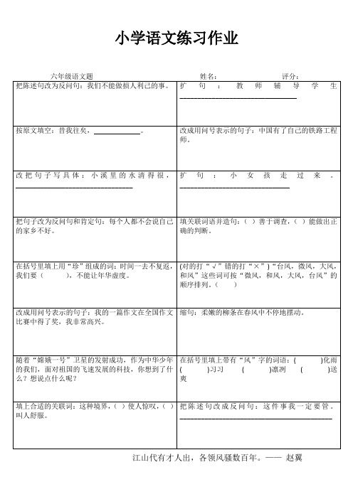 小学语文课堂延伸练习 (33)