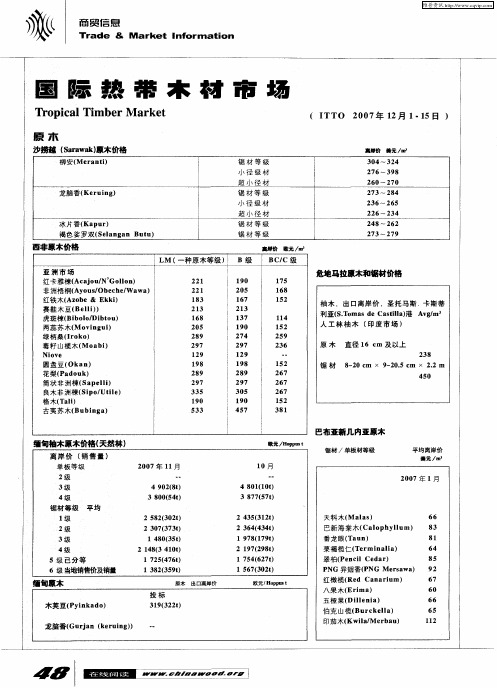 国际热带木材市场