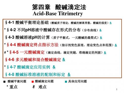 第四章 酸碱滴定