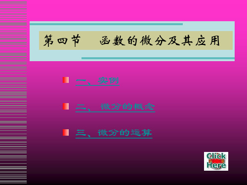 函数的微分及其应用