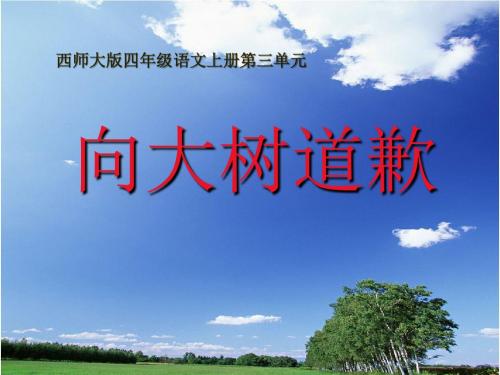 向大树道歉_PPT优秀课件3