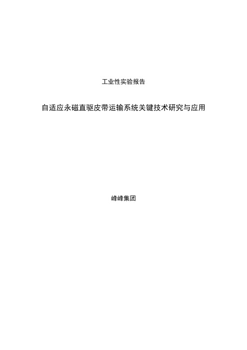 工业性试验报告改(3.11下午改)