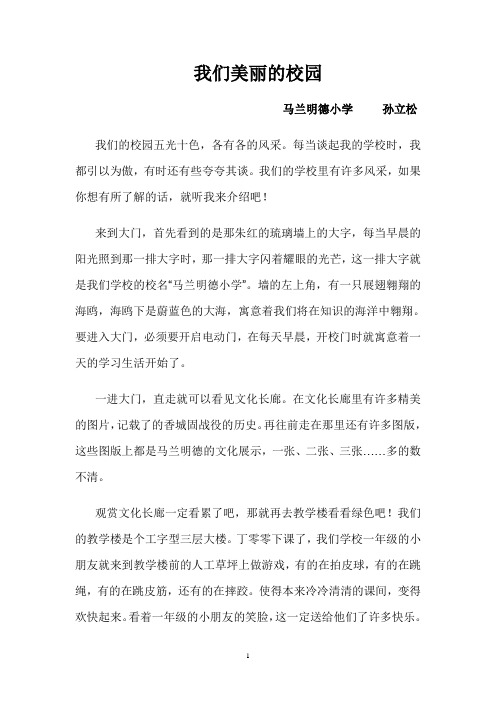 我们美丽的校园