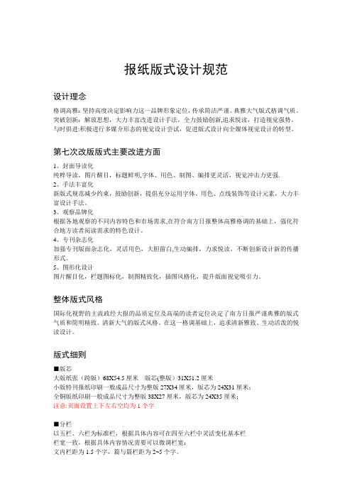报纸版式设计规范【范本模板】