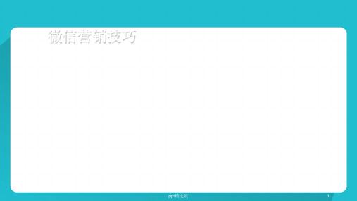 微信营销流程 -PPT课件