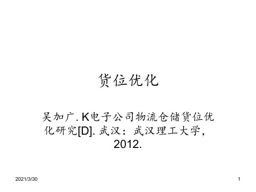 货位优化 ppt课件