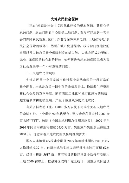 失地农民社会保障.doc