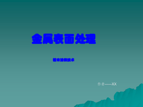 金属表面处理—粉末喷涂ppt课件
