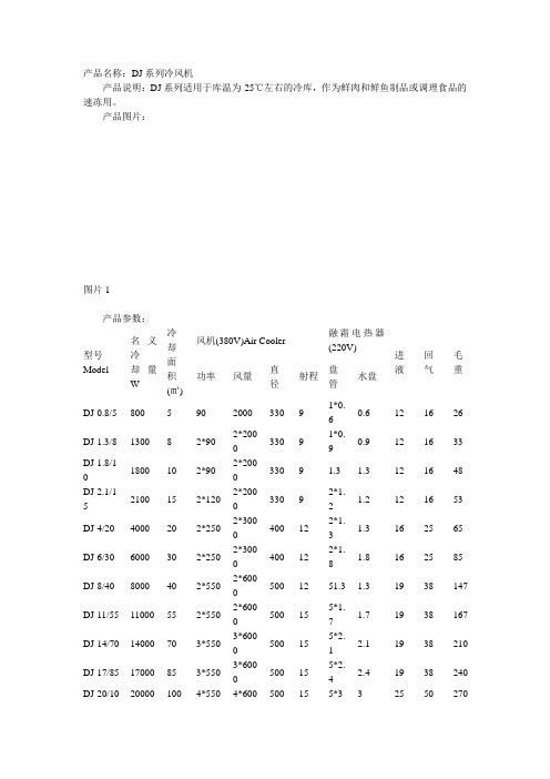 DJ系列冷风机