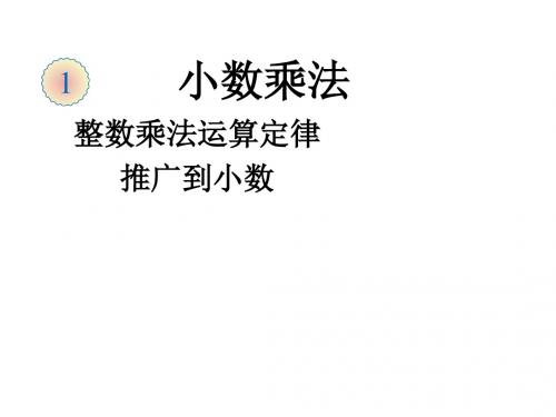 最新人教版数学五年级上册1.4《整数乘法运算定律推广到小数》ppt精品课件1