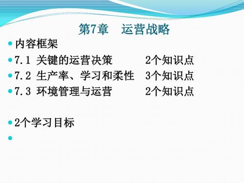 商务运营管理第7章