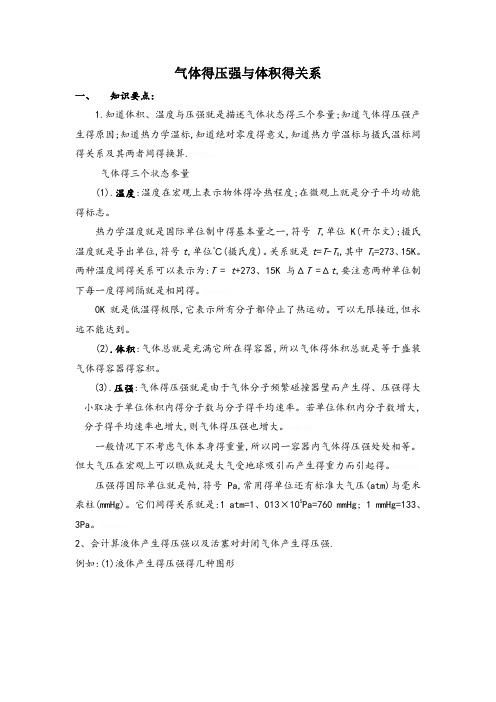物理：气体的压强与体积的关系(含图详细讲解)