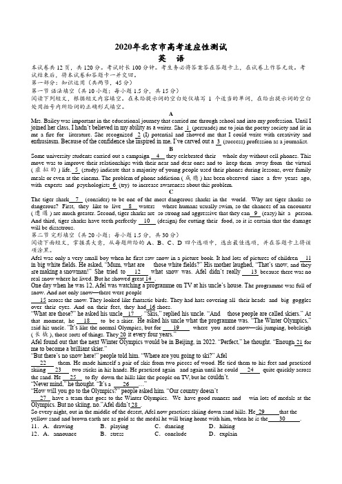 1_高考适应性测试