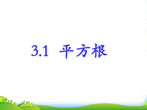 浙教七年级数学上册《平方根》课件(共14张PPT)
