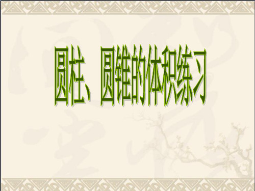 苏教版六年级数学下册第二单元《整理与练习》优秀课件