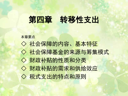 《财政学教程》东北财大04第四章转移性支出.ppt