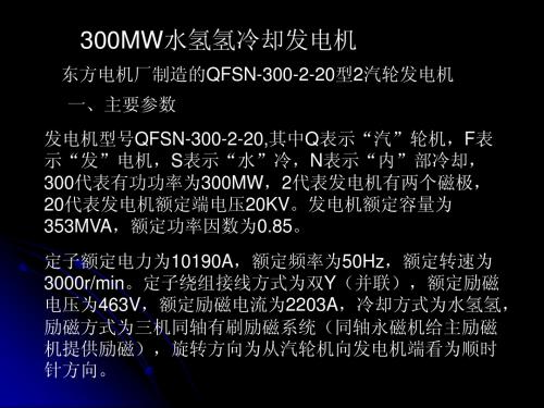 300MW同步电机参数