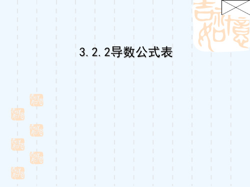 3.2.2导数公式表