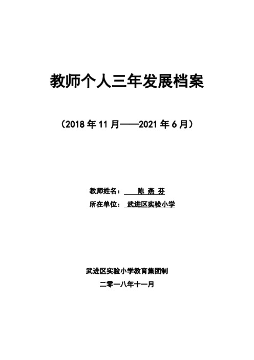 教师个人三年发展档案