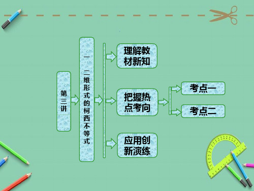 高中数学人教A版选修4-5第三讲 一 二维形式的柯西不等式 课件