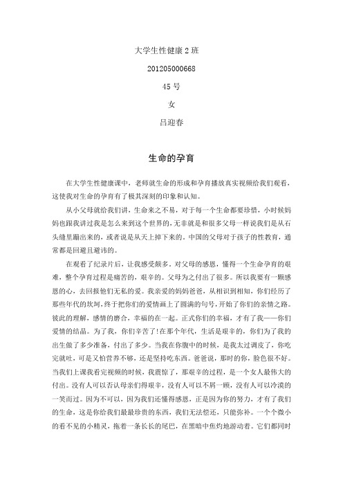 生命的孕育