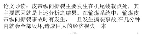输煤皮带纵向撕裂检测压力检测分析培训课件.pptx