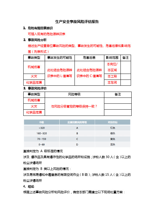 风险评估报告—大纲