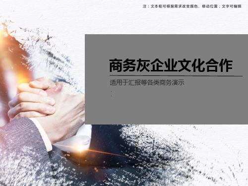 企业文化合作ppt模板