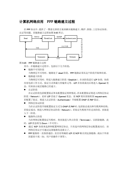 计算机网络应用  PPP链路建立过程