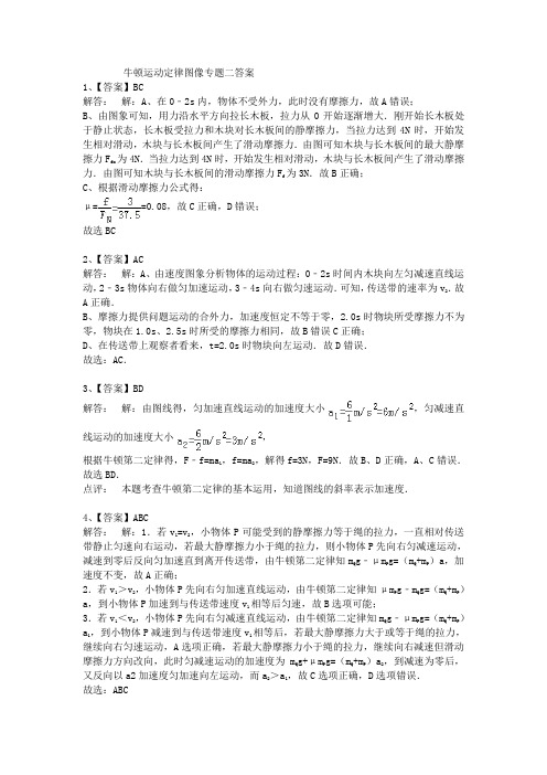 牛顿运动定律图像专题二答案