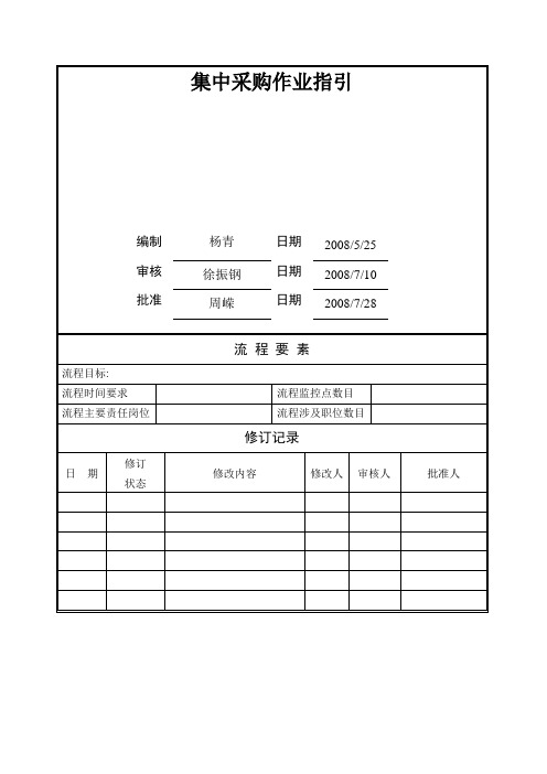【VKDL-WI-PR-54】集中采购作业指引