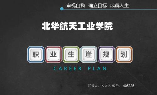 北华航天工业学院大学生创业职业生涯规划大赛优秀汇报ppt