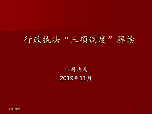 行政执法“三项制度”解读 ppt课件
