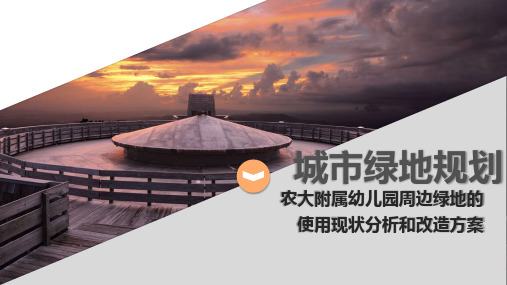沈阳农业大学附属幼儿园周边绿地的使用现状分析和改造方案