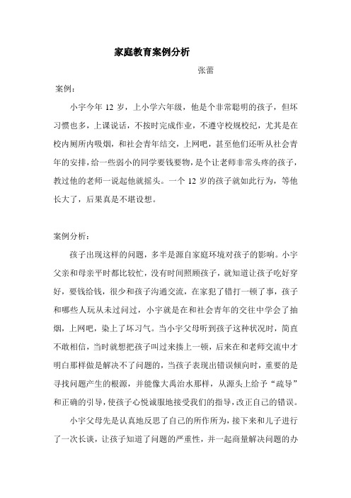 家庭教育案例(2)张蕾
