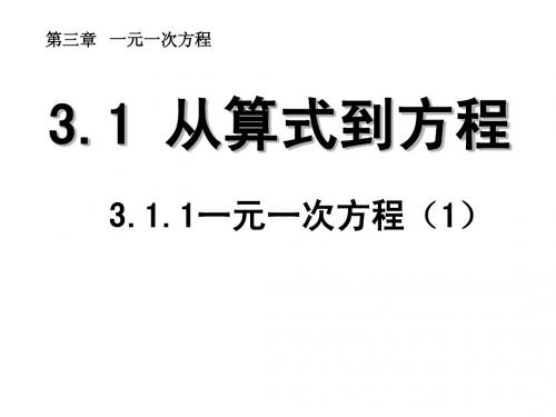 3.1.1一元一次方程(1,2)--上课用