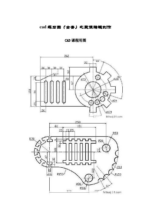 cad练习图(全套)-cad全套