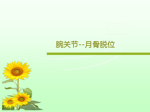 腕关节--月骨脱位20页PPT