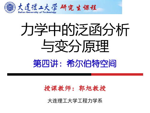 力学中的泛函分析和变分原理第四讲