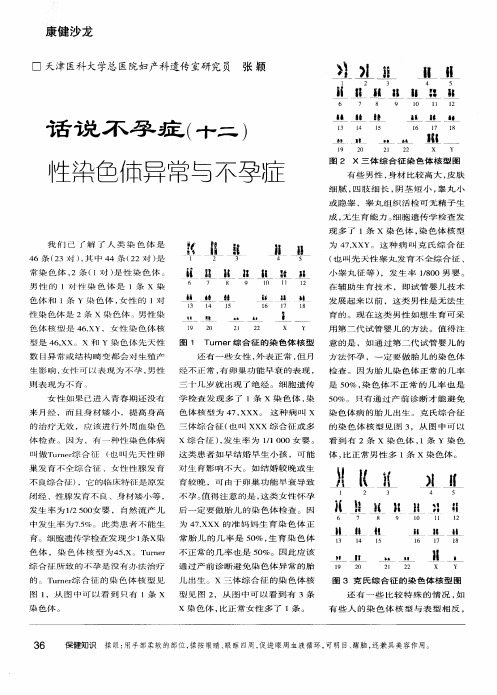 话说不孕症(十二)性染色体异常与不孕症