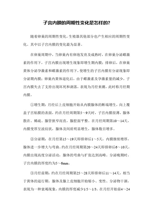 子宫内膜的周期性变化是怎样的