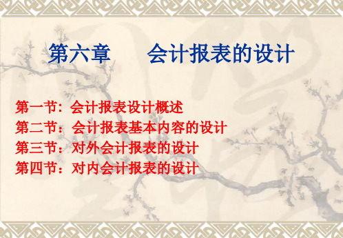 第六章会计报表的设计讲诉